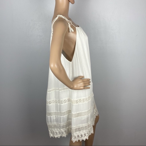 NEW ALICE + OLIVIA REVOLVE WHITE TIE STRAP MINI DRESS - Picture 5 of 9